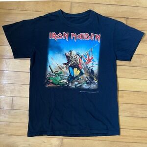 Iron Maiden The Trooper Graphic T-Shirt Black 2004 Vintage Band Tee Small